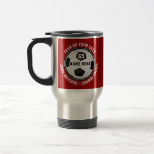 Red Personalized Soccer Mug for Players or Coaches