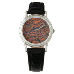 Red Petrified dinosaur bone Watch