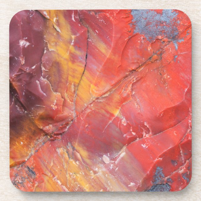 Red Petrified wood detail, Arizona Coaster (Front)