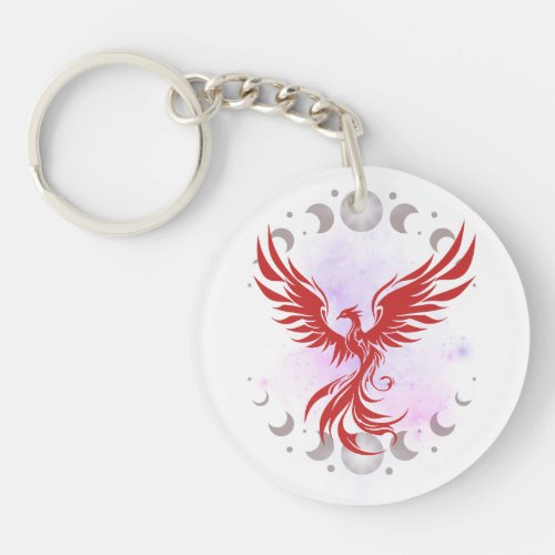 Red Phoenix bird Keychain