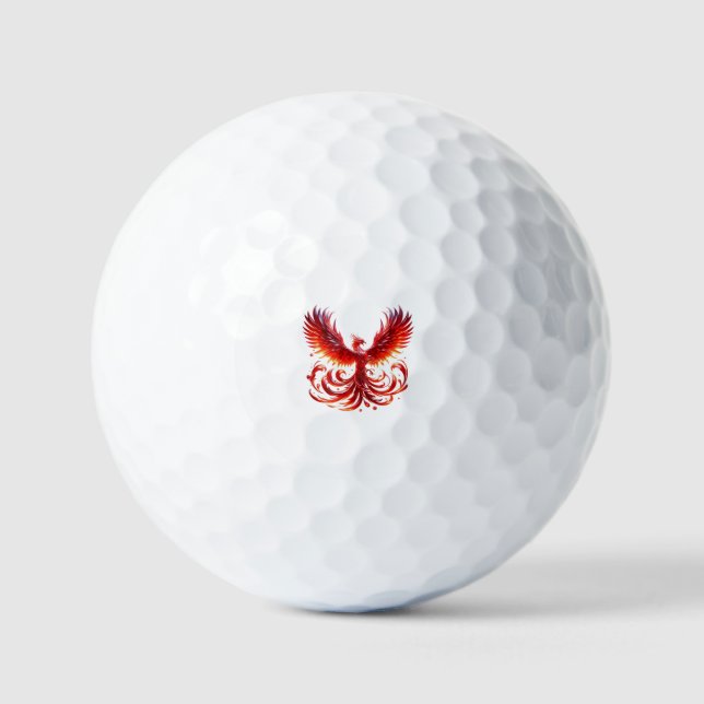 Red Phoenix Golf Balls (Front)