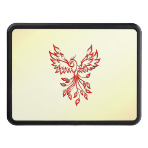 Red Phoenix Rises Hitch Cover