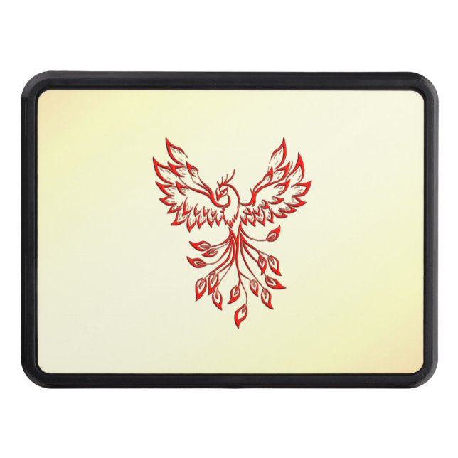 Red Phoenix Rises Hitch Cover (Front)