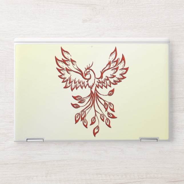 Red Phoenix Rises HP Laptop Skin (Front)