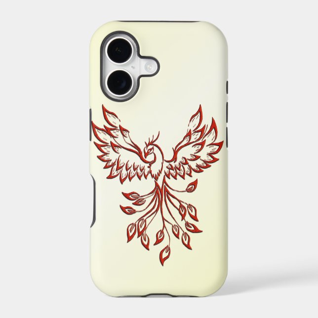 Red Phoenix Rises Iphone Case (Back)