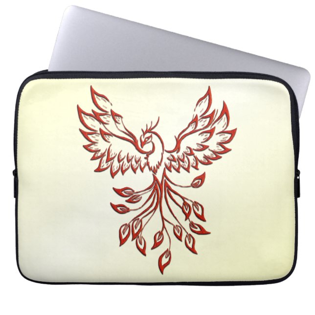 Red Phoenix Rises Laptop Sleeve (Front)