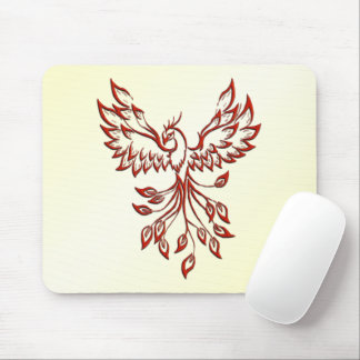 Red Phoenix Rises Mouse Pad