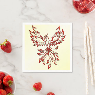 Red Phoenix Rises Napkins