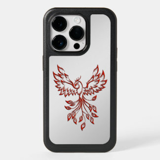 Red Phoenix Rises Silver OtterBox iPhone 14 Pro Case