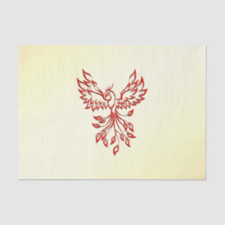 Red Phoenix Rises Tissue Paper