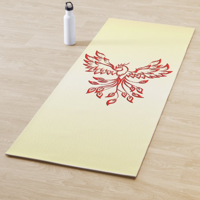 Red Phoenix Rises Yoga Mat (In Situ)