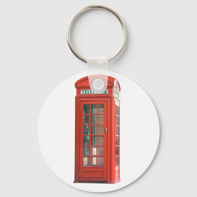 Red Phone Booth Keychain (Front)