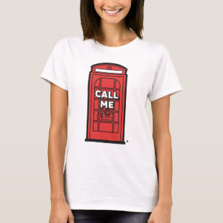 Red Phone Booth London Call Me Vector Art T-Shirt