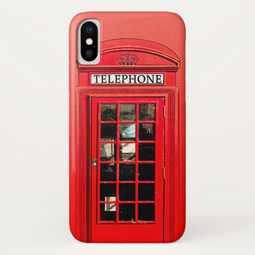 Red Phone Box _ British Design iPhone XS Case