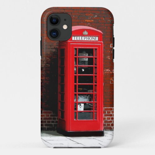 Red Phone Box London England UK iPhone 11 Case