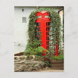 Red phone box postcard