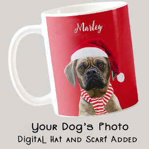 Red Photo Christmas Gift for Pet Lovers Dog Mom Coffee Mug