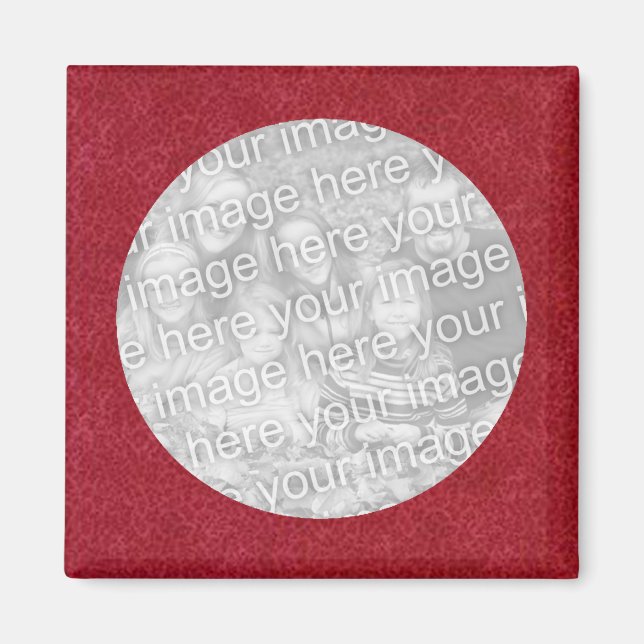 Red Photo Magnet Template (Front)