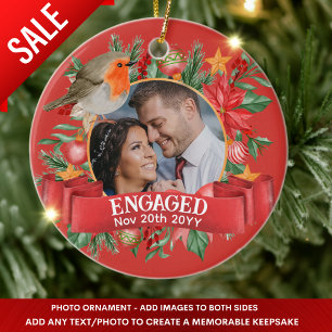 Red PHOTO Vintage Tree Decoration Personalized