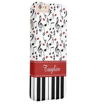 Red Piano Keyboard Barely There Iphone 6 Plus Case by cutecases at Zazzle