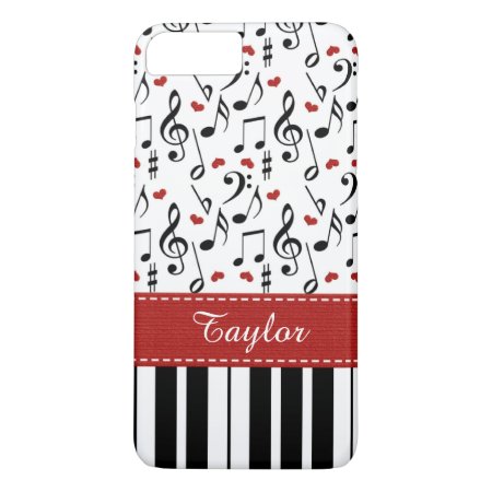 Red Piano Keyboard Iphone 8 Plus/7 Plus Case