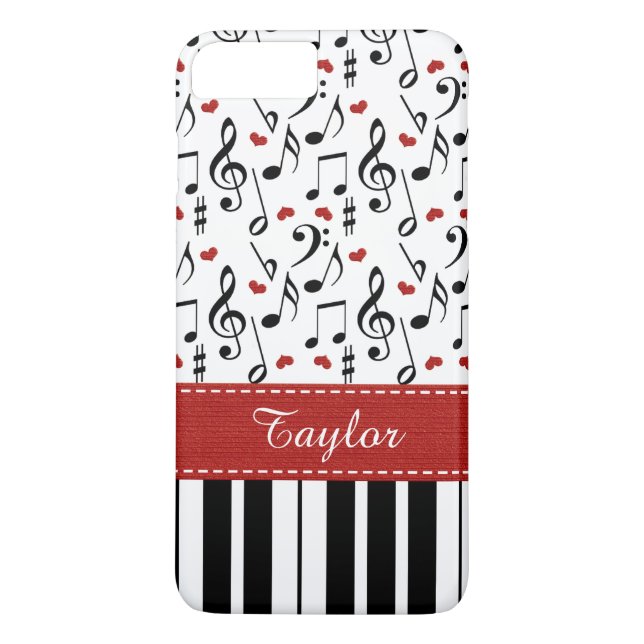 Red Piano Keyboard Case-Mate iPhone Case (Back)