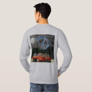 Red Pick-up Truck and Skeleton Crew T-Shirt