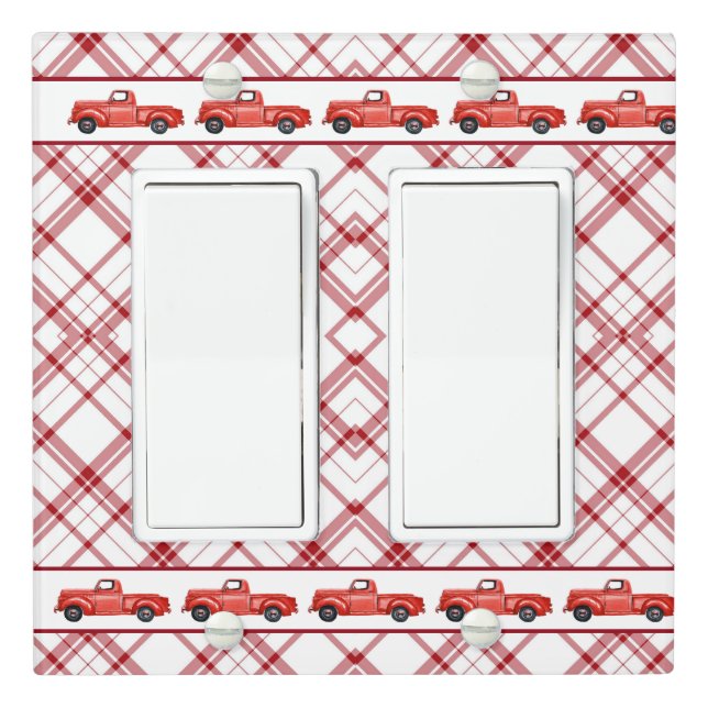 Red Pick Up Truck Light Switch Cover (In Situ)