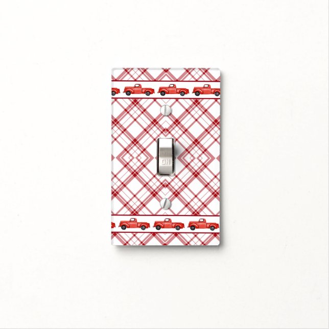 Red Pick Up Truck Light Switch Cover (In Situ)