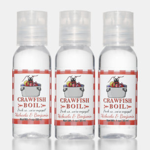 Red Picnic Crawfish Boil Lobster Party Engagement Hand Sanitizer