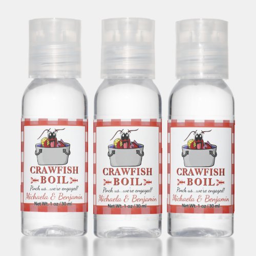 Red Picnic Crawfish Boil Lobster Party Engagement Hand Sanitizer