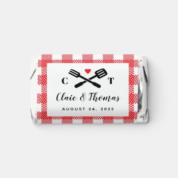 Red Picnic Gingham I Do Bbq Party Favor by 2BirdStone at Zazzle