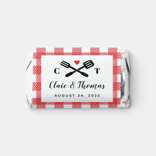 Red Picnic Gingham I Do BBQ Party Favor
