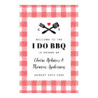 Red Picnic I Do BBQ welcome sign