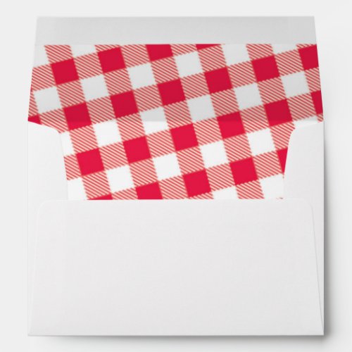 Red Picnic Themed Envelope