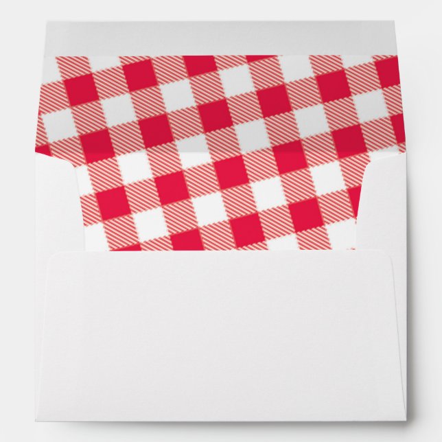 Red Picnic Themed Envelope (Back (Bottom))