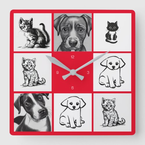 Red Picture Clock _ Personalized