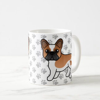 Red Piebald French Bulldog Cute Cartoon Dog Coffee Mug