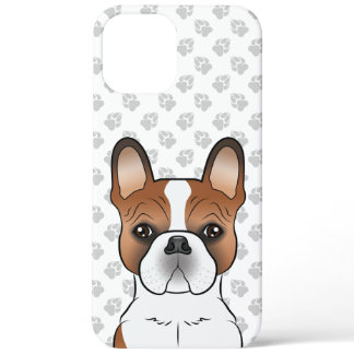 Red Piebald French Bulldog Cute Cartoon Dog &amp; Paws iPhone 12 Pro Max Case