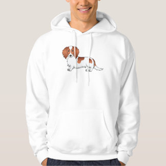Red Piebald Long Hair Dachshund Cute Cartoon Dog Hoodie