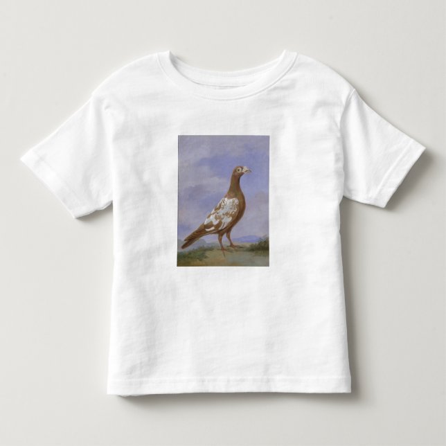 Red Pied Carrier Pigeon (oil on canvas) Toddler T-shirt (Front)