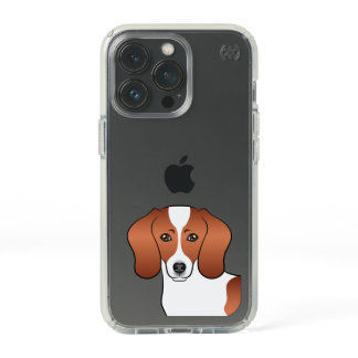 Red Pied Short Hair Dachshund Cartoon Dog Head Speck iPhone 13 Pro Case