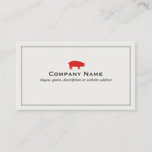 Red Pig Barbecue Pork Business Card