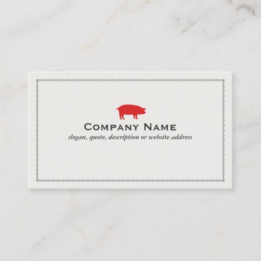 Customizable Barbecue Pork Business Card