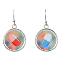 Red Pill Blue Pill Earrings