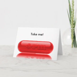 Red pill - greeting card