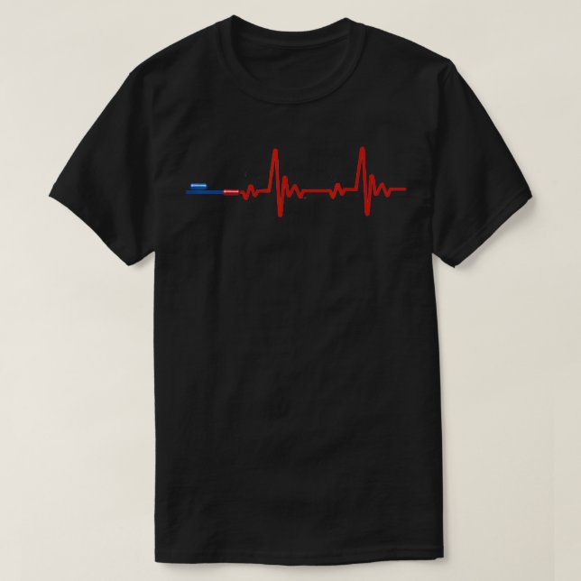 Red Pill Heartbeat Conservative Republican Electio T-Shirt (Design Front)