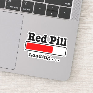 Red pill loading sticker