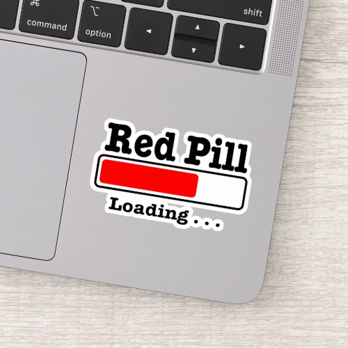 Red pill loading sticker
