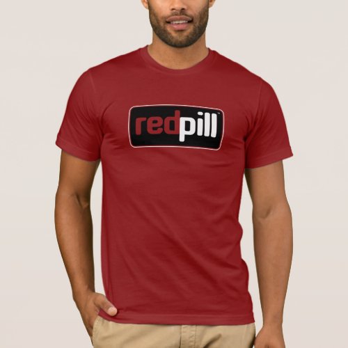 Red Pill Text Black Logo Bella Canvas T_Shirt